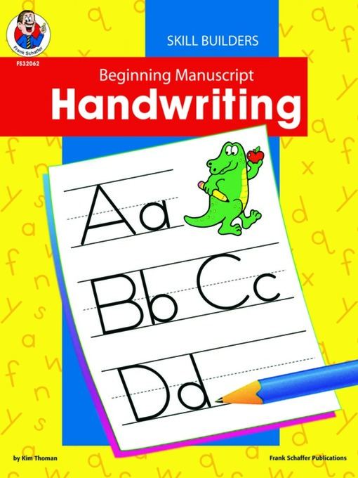 Cover image for Beginning Manuscript Handwriting, Grade K